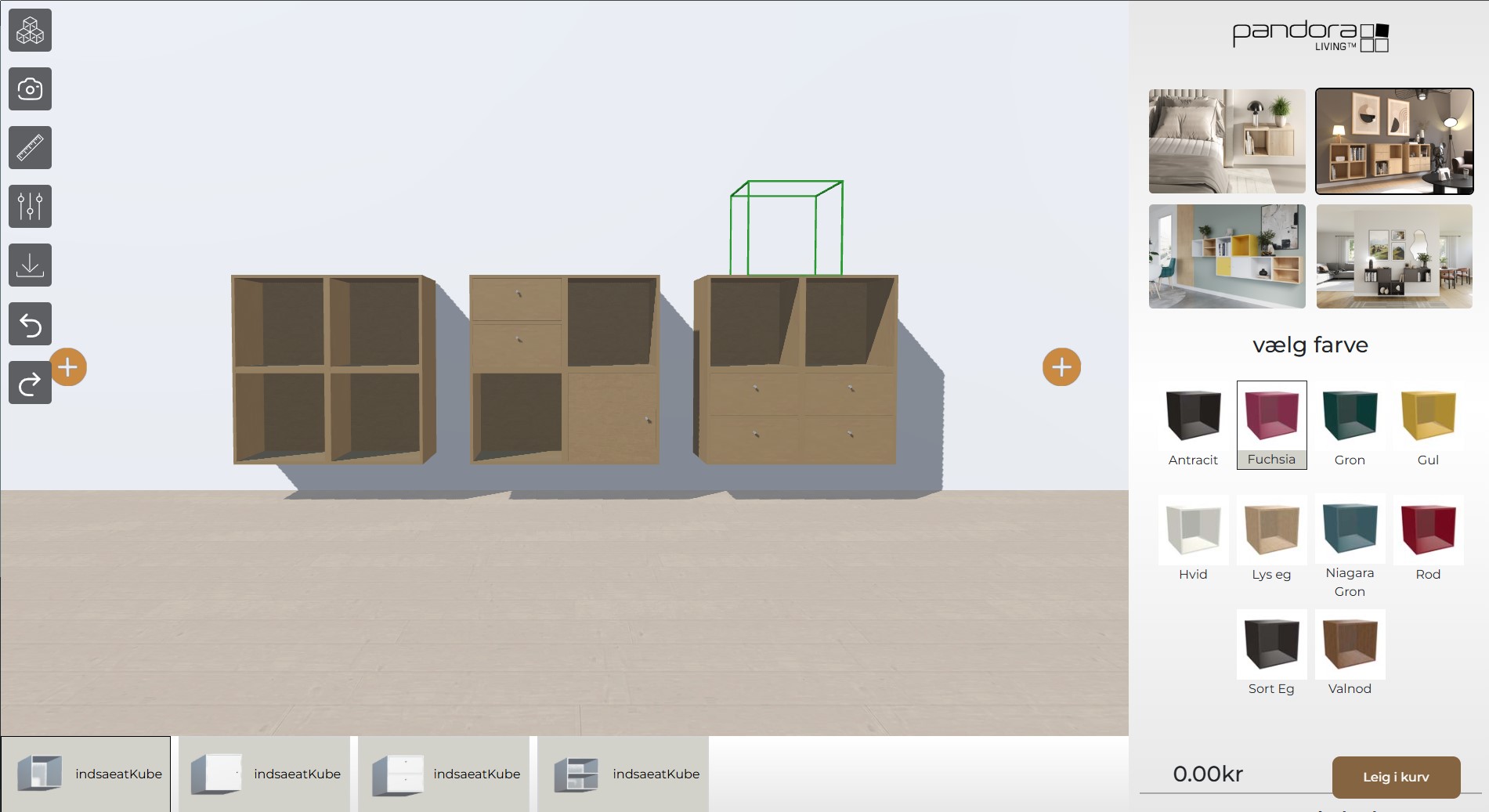 Pandora Living 3D cabinet configurator for furniture